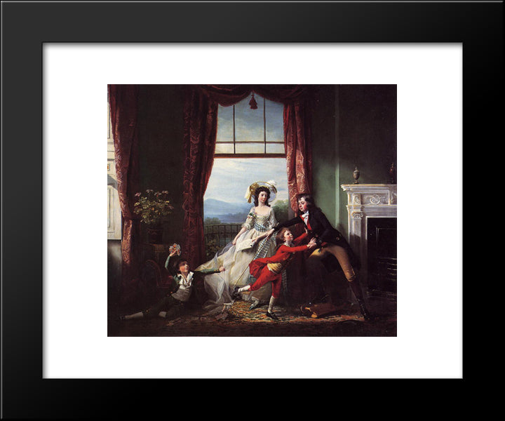 The Sitwell Family 20x24 Black Modern Wood Framed Art Print Poster by Copley, John Singleton