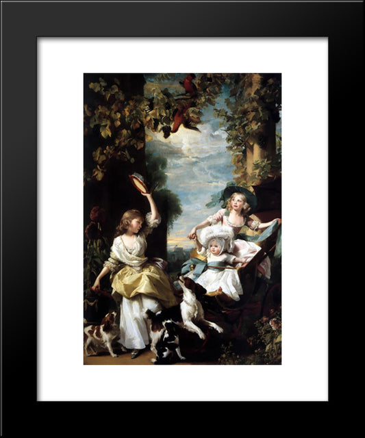 The Three Youngest Daughters Of George Iii 20x24 Black Modern Wood Framed Art Print Poster by Copley, John Singleton