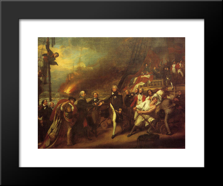 The Victory Of Lord Duncan 20x24 Black Modern Wood Framed Art Print Poster by Copley, John Singleton