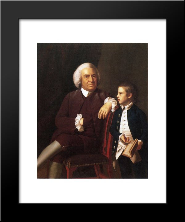 William Vassall And His Son Leonard 20x24 Black Modern Wood Framed Art Print Poster by Copley, John Singleton