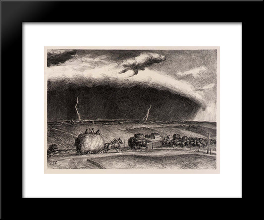 The Line Storm 20x24 Black Modern Wood Framed Art Print Poster by Steuart Curry, John