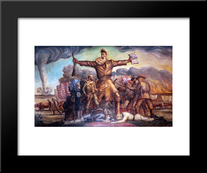 Tragic Prelude 20x24 Black Modern Wood Framed Art Print Poster by Steuart Curry, John