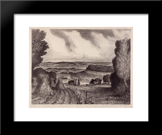 Valley Of The Wisconsin 20x24 Black Modern Wood Framed Art Print Poster by Steuart Curry, John