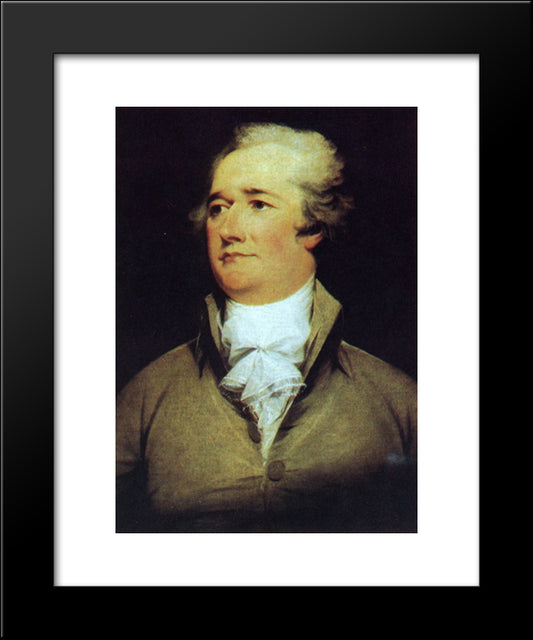 Alexander Hamilton 20x24 Black Modern Wood Framed Art Print Poster by Trumbull, John