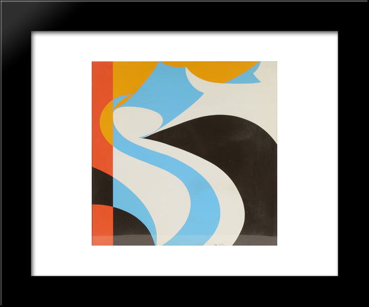 Modern Abstract 20x24 Black Modern Wood Framed Art Print Poster by Vassos, John