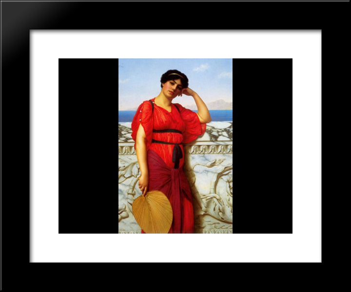 A Classical Lady 20x24 Black Modern Wood Framed Art Print Poster by Godward, John William