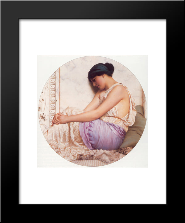 A Grecian Girl 20x24 Black Modern Wood Framed Art Print Poster by Godward, John William