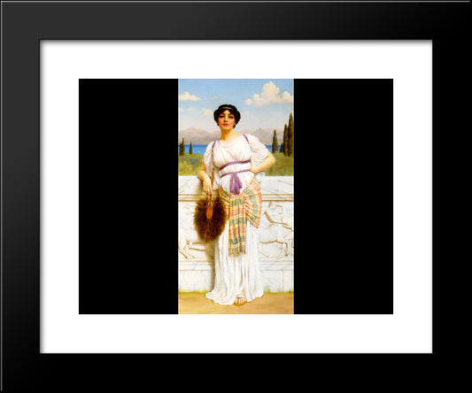 A Greek Beauty 20x24 Black Modern Wood Framed Art Print Poster by Godward, John William