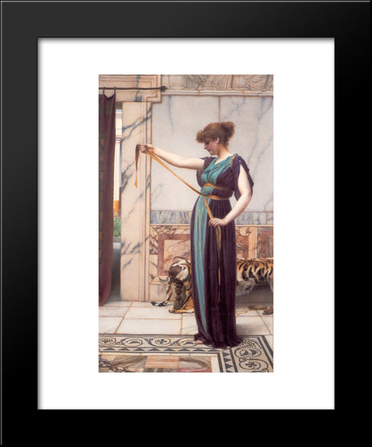 A Pompeian Lady 20x24 Black Modern Wood Framed Art Print Poster by Godward, John William