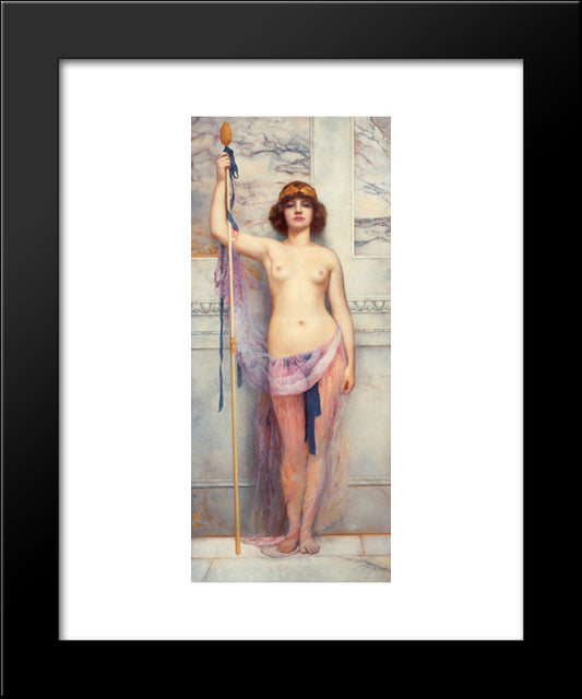 A Priestess 20x24 Black Modern Wood Framed Art Print Poster by Godward, John William