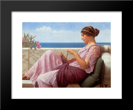 A Souvenir 20x24 Black Modern Wood Framed Art Print Poster by Godward, John William