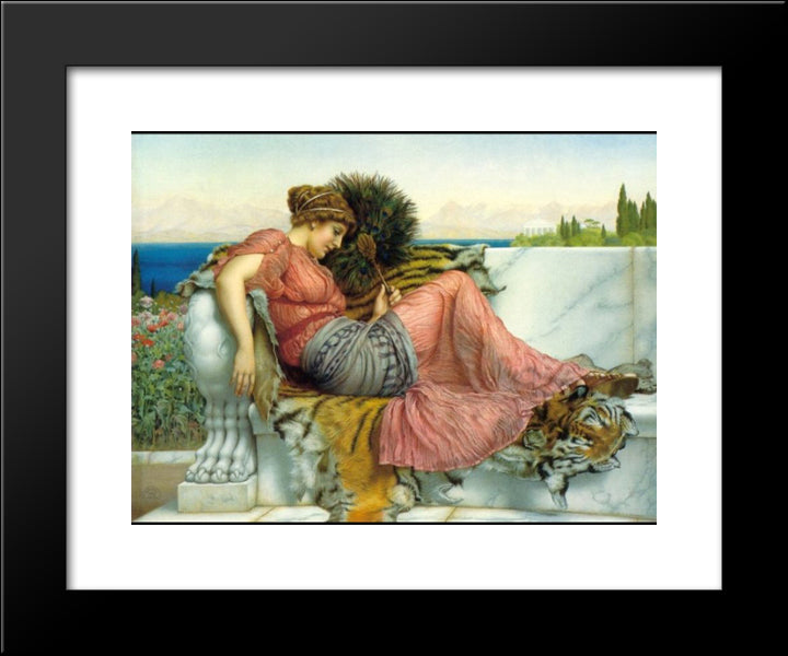 Amaryllis 20x24 Black Modern Wood Framed Art Print Poster by Godward, John William