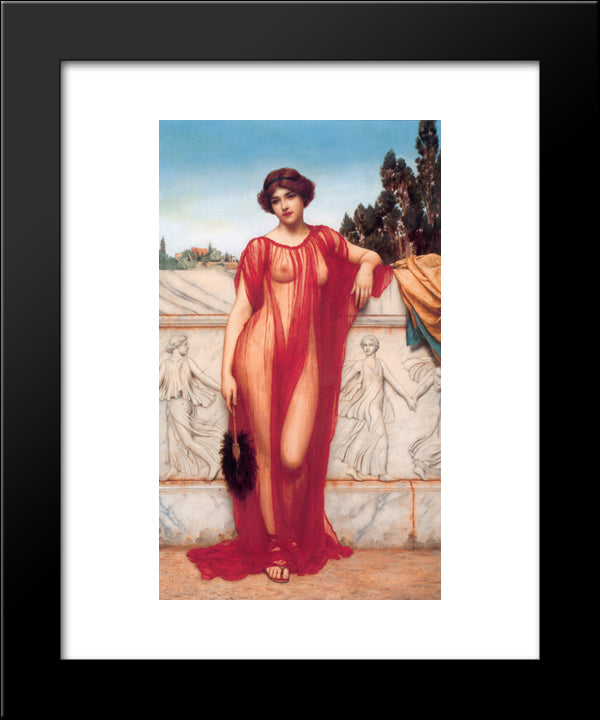 Athenais 20x24 Black Modern Wood Framed Art Print Poster by Godward, John William