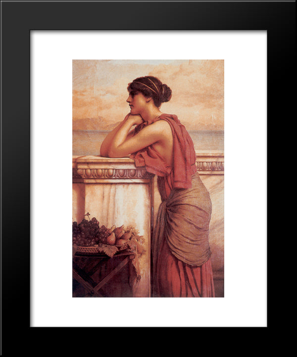 By The Wayside 20x24 Black Modern Wood Framed Art Print Poster by Godward, John William