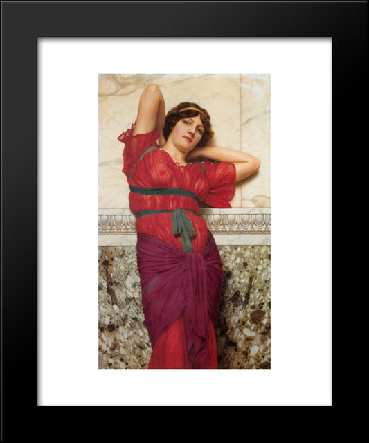 Contemplation 20x24 Black Modern Wood Framed Art Print Poster by Godward, John William