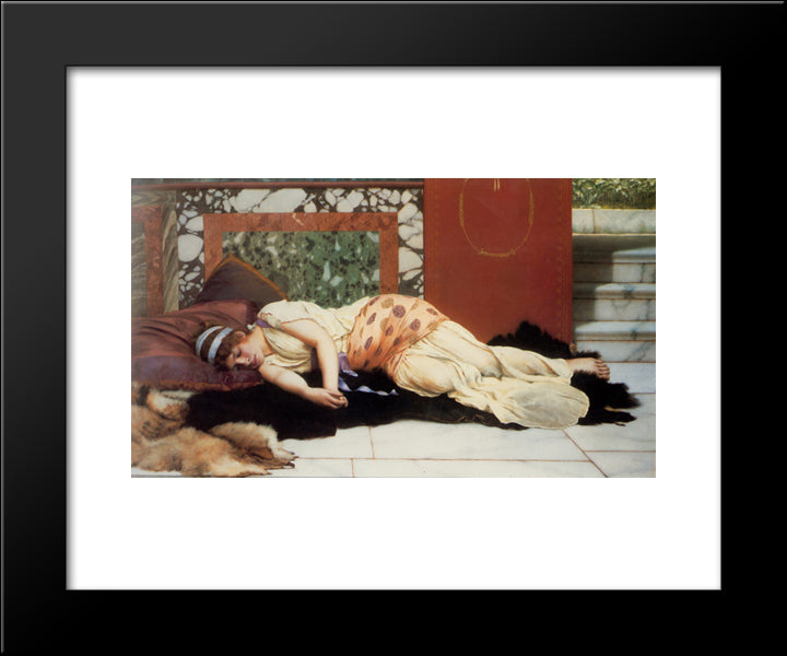 Endymion 20x24 Black Modern Wood Framed Art Print Poster by Godward, John William