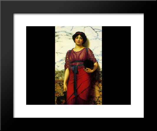 Grecian Idyll 20x24 Black Modern Wood Framed Art Print Poster by Godward, John William