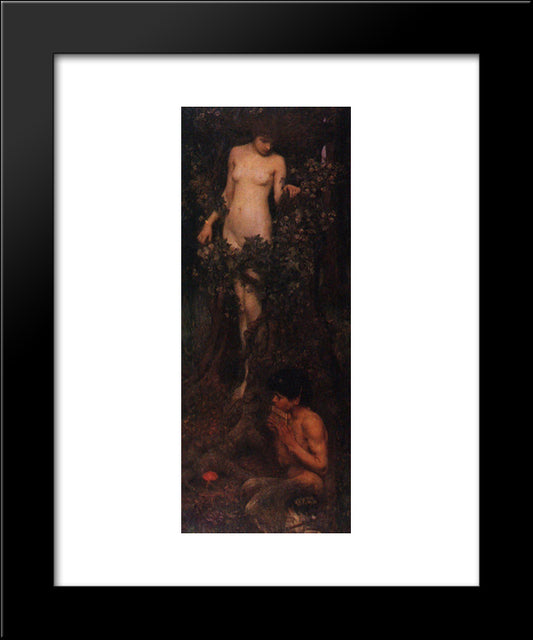 A Hamadryad 20x24 Black Modern Wood Framed Art Print Poster by Waterhouse, John William