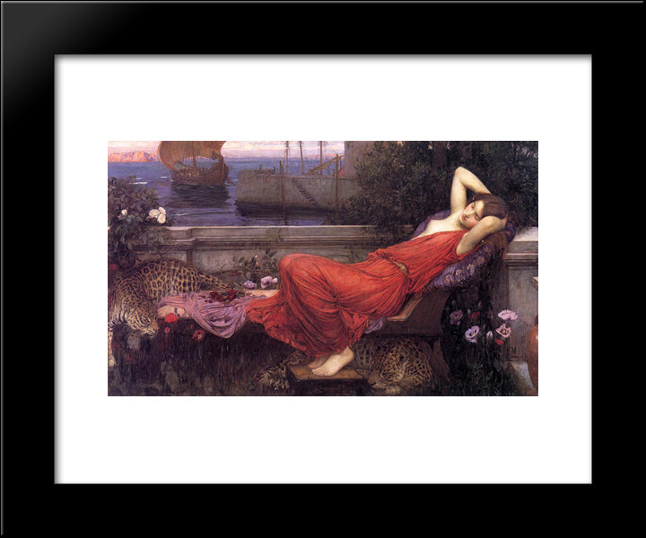 Ariadne 20x24 Black Modern Wood Framed Art Print Poster by Waterhouse, John William