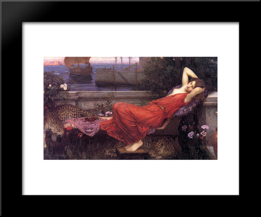Ariadne 20x24 Black Modern Wood Framed Art Print Poster by Waterhouse, John William