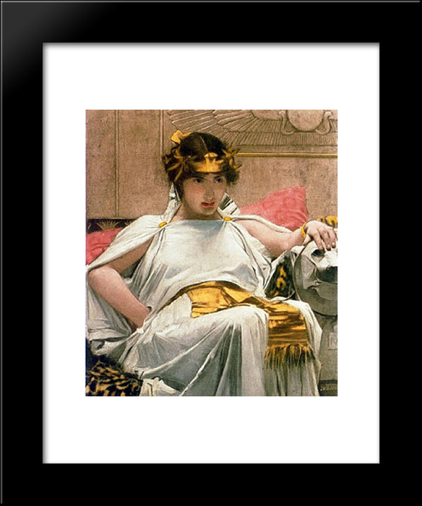 Cleopatra 20x24 Black Modern Wood Framed Art Print Poster by Waterhouse, John William