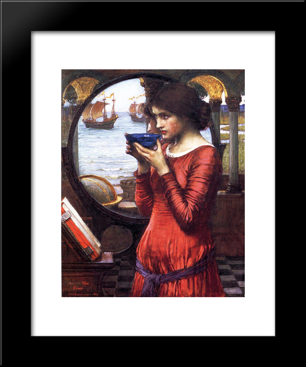 Destiny 20x24 Black Modern Wood Framed Art Print Poster by Waterhouse, John William
