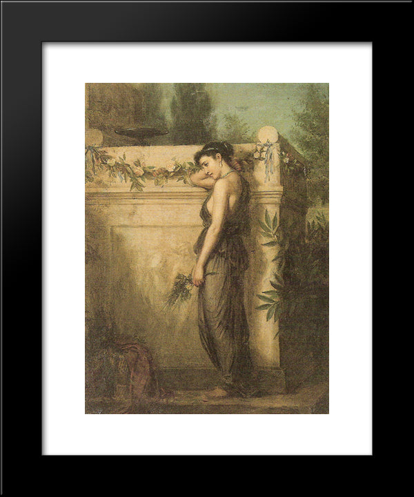 Gone, But Not Forgotten 20x24 Black Modern Wood Framed Art Print Poster by Waterhouse, John William