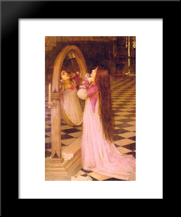 Mariana In The South 20x24 Black Modern Wood Framed Art Print Poster by Waterhouse, John William