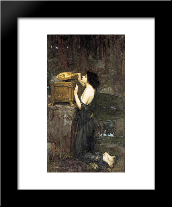 Pandora 20x24 Black Modern Wood Framed Art Print Poster by Waterhouse, John William
