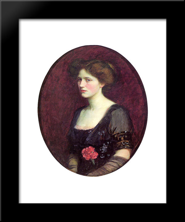 Portrait Of Mrs.Charles Schreiber 20x24 Black Modern Wood Framed Art Print Poster by Waterhouse, John William