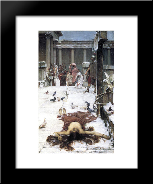 Saint Eulalia 20x24 Black Modern Wood Framed Art Print Poster by Waterhouse, John William