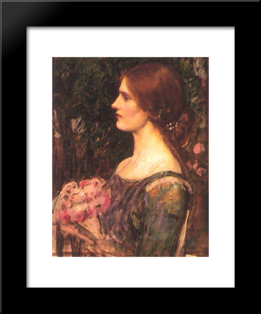 The Bouquet 20x24 Black Modern Wood Framed Art Print Poster by Waterhouse, John William