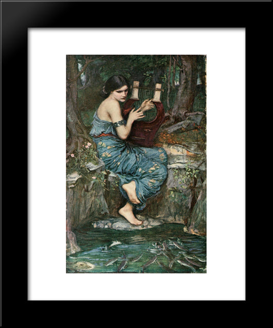 The Charmer 20x24 Black Modern Wood Framed Art Print Poster by Waterhouse, John William