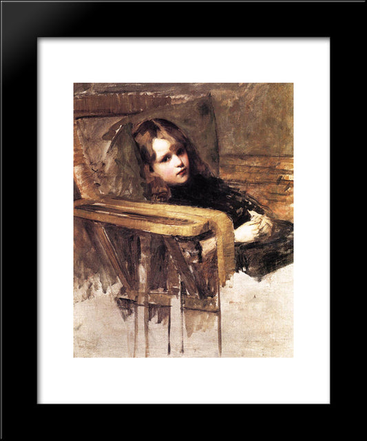 The Easy Chair 20x24 Black Modern Wood Framed Art Print Poster by Waterhouse, John William