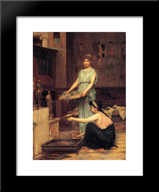 The Household Gods 20x24 Black Modern Wood Framed Art Print Poster by Waterhouse, John William