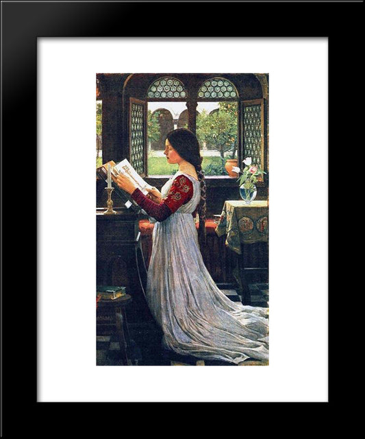 The Missal 20x24 Black Modern Wood Framed Art Print Poster by Waterhouse, John William