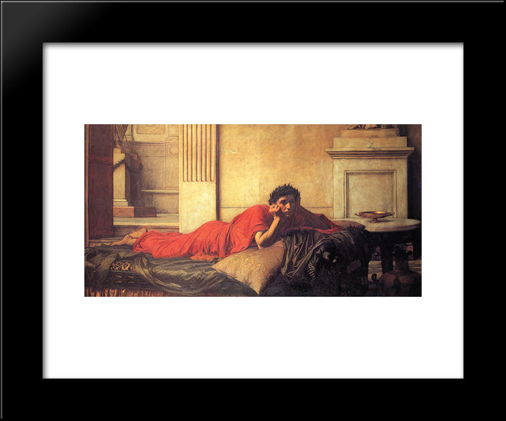 The Remorse Of Nero After The Murder Of His Mother 20x24 Black Modern Wood Framed Art Print Poster by Waterhouse, John William