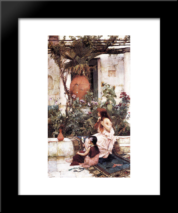 The Toilet 20x24 Black Modern Wood Framed Art Print Poster by Waterhouse, John William