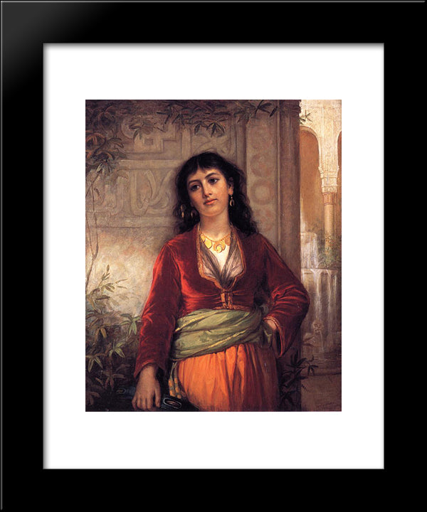 The Unwelcome Companion (A Street Scene In Cairo) 20x24 Black Modern Wood Framed Art Print Poster by Waterhouse, John William