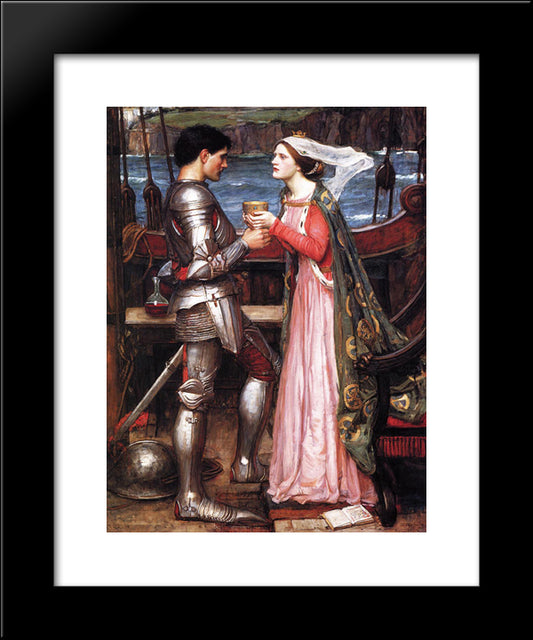 Tristram And Isolde 20x24 Black Modern Wood Framed Art Print Poster by Waterhouse, John William