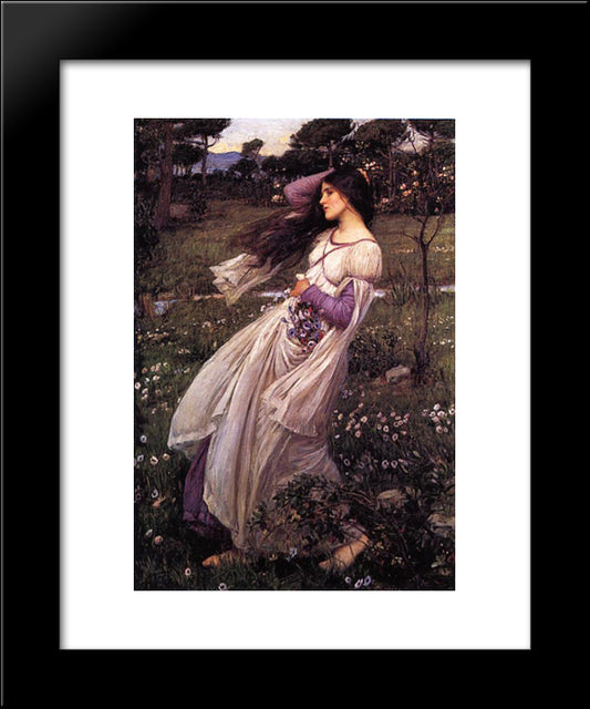 Windflowers 20x24 Black Modern Wood Framed Art Print Poster by Waterhouse, John William