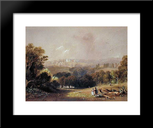 Roundhay Park 20x24 Black Modern Wood Framed Art Print Poster by Carmichael, John Wilson