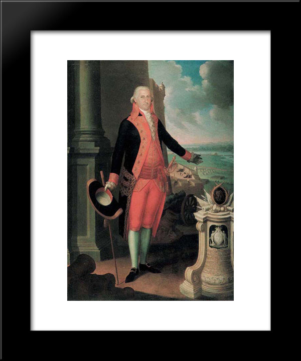 Ramon De Castro 20x24 Black Modern Wood Framed Art Print Poster by Campeche, Jose