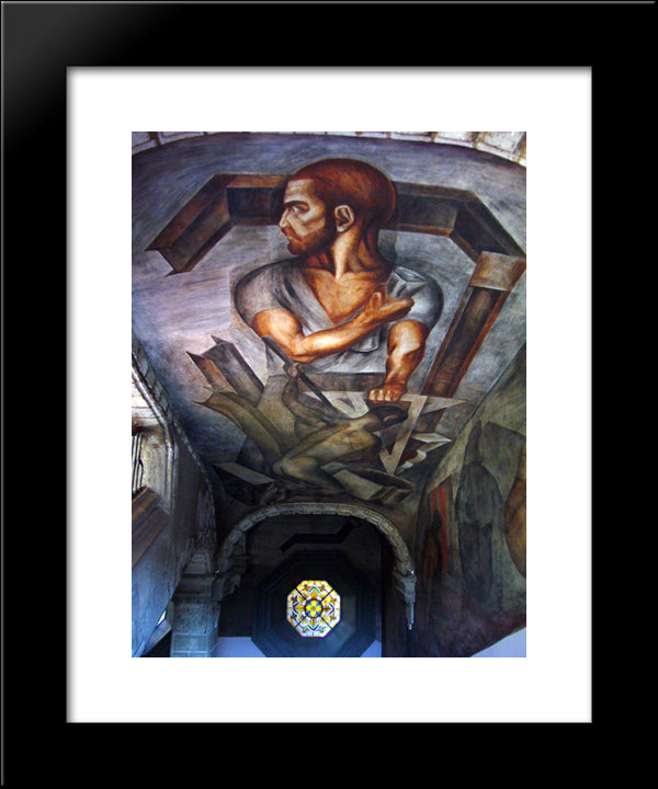 Ceiling Of Colegio De San Ildefonso 20x24 Black Modern Wood Framed Art Print Poster by Orozco, Jose Clemente