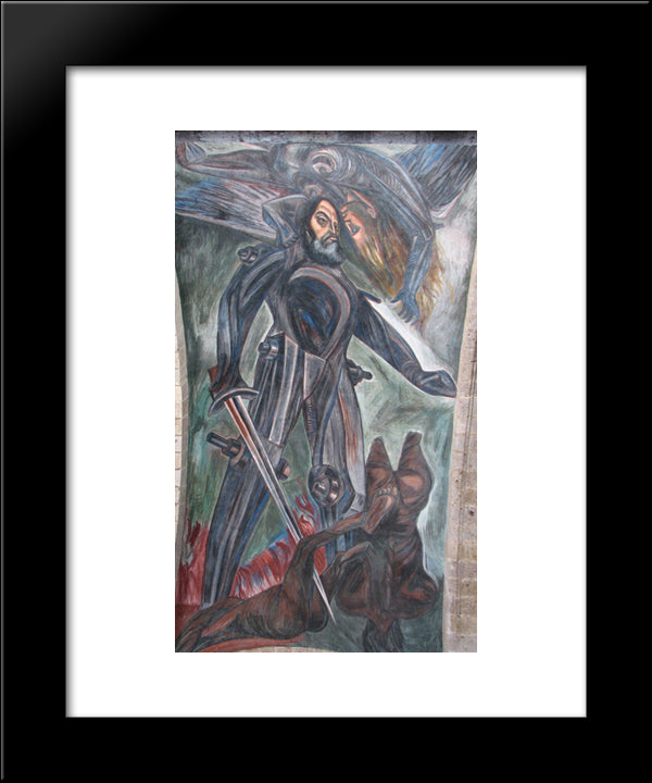 Prometheanist 20x24 Black Modern Wood Framed Art Print Poster by Orozco, Jose Clemente