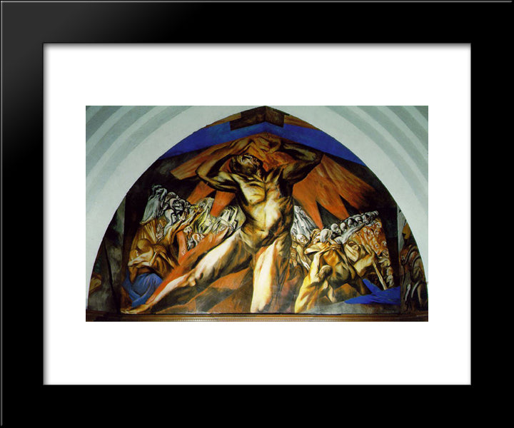 Prometheus 20x24 Black Modern Wood Framed Art Print Poster by Orozco, Jose Clemente