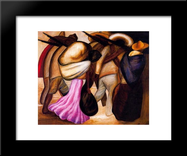 Soldiers 20x24 Black Modern Wood Framed Art Print Poster by Orozco, Jose Clemente