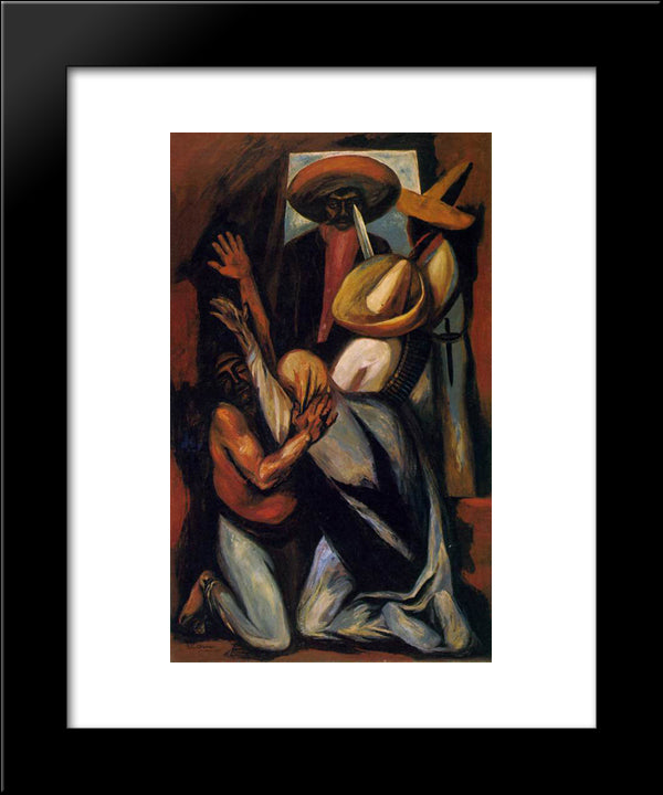 Zapata 20x24 Black Modern Wood Framed Art Print Poster by Orozco, Jose Clemente