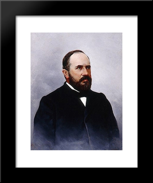 Francisco De Assis Peixoto Gomide 20x24 Black Modern Wood Framed Art Print Poster by Almeida Junior, Jose Ferraz de