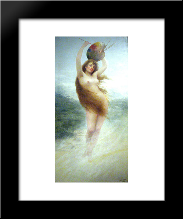 Painting (Allegory) 20x24 Black Modern Wood Framed Art Print Poster by Almeida Junior, Jose Ferraz de